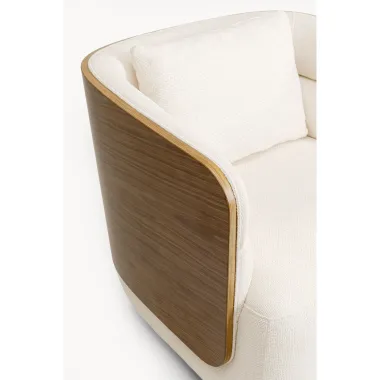 Kare Fotel tapicerowany MARC obrotowy 360° beżowy 76 x 67 x 73cm / 71414