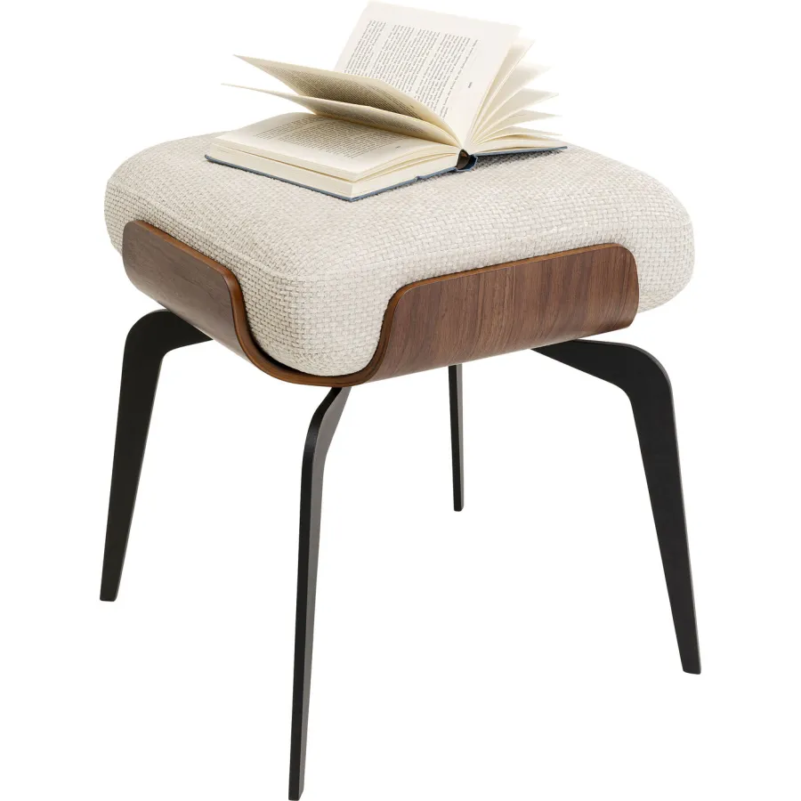 Kare Taboret tapicerowany MARC beżowy 46 x 52 x 42,5cm / 70529