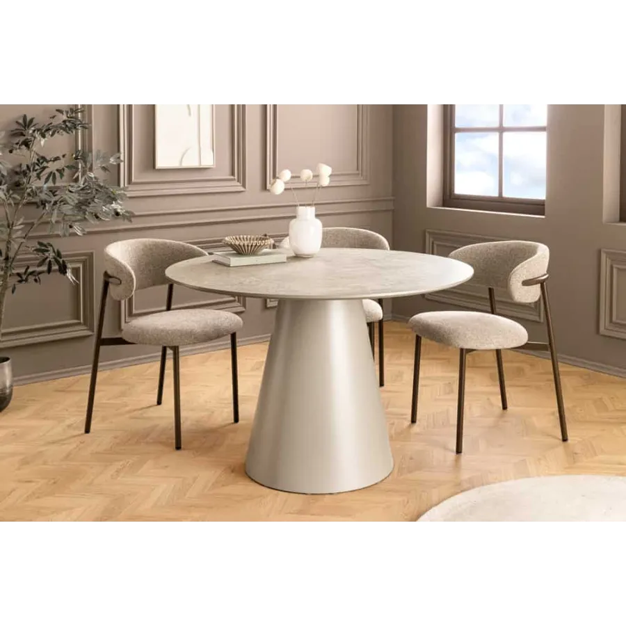 Invicta Stół do jadalni VOGUE szary 120 x 75 x 75cm / 48531