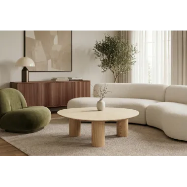 Invicta Stolik kawowy ORGANIKO ceramiczny brązowy 110 x 35 x 80cm / 48556