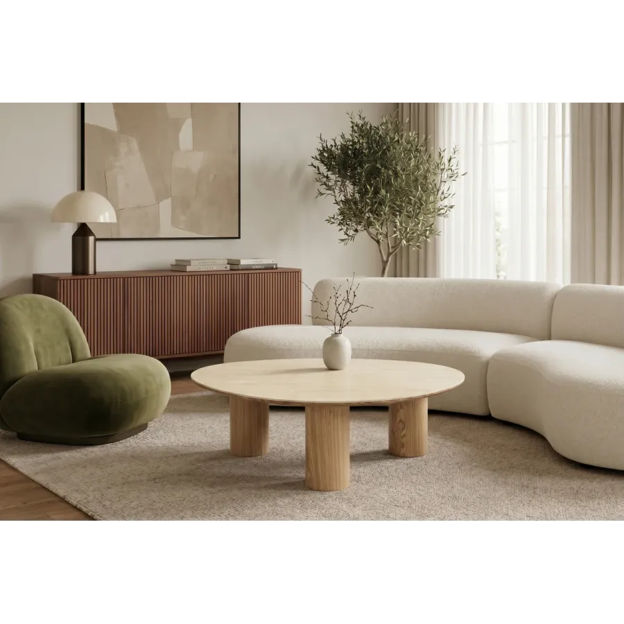 Invicta Stolik kawowy ORGANIKO ceramiczny brązowy 110 x 35 x 80cm / 48556