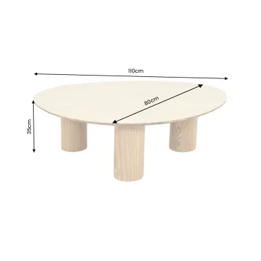 Invicta Stolik kawowy ORGANIKO ceramiczny brązowy 110 x 35 x 80cm / 48556