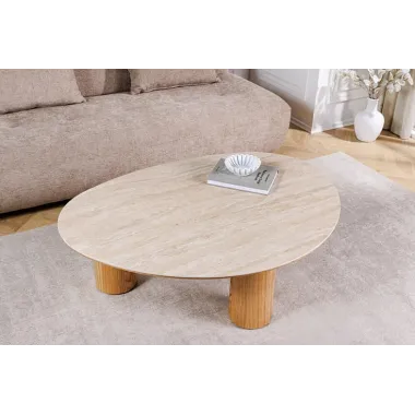 Invicta Stolik kawowy ORGANIKO ceramiczny brązowy 110 x 35 x 80cm / 48556