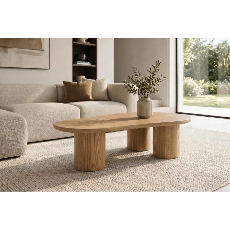 Invicta Stolik kawowy ORGANIKO brązowy 130 x 35 x 80cm / 48554