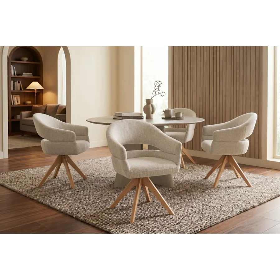 Invicta Krzesło tapicerowane ORGANIKO beżowe 59 x 83 x 63cm / 48549
