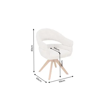 Invicta Krzesło tapicerowane ORGANIKO beżowe 59 x 83 x 63cm / 48549