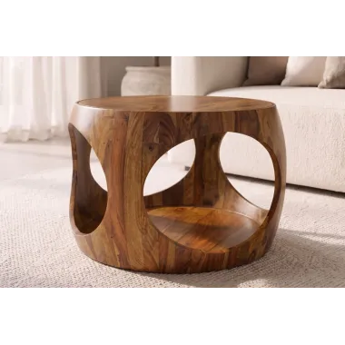 Invicta Stolik kawowy ORGANIC LOOP brązowy 60 x 38 x 38cm / 48822