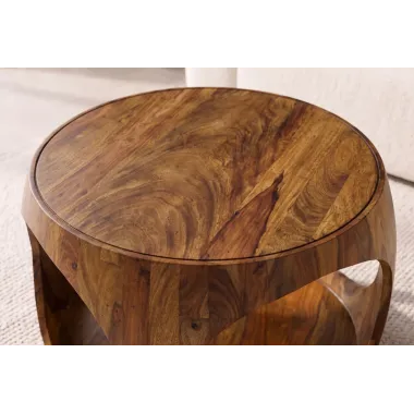 Invicta Stolik kawowy ORGANIC LOOP brązowy 60 x 38 x 38cm / 48822