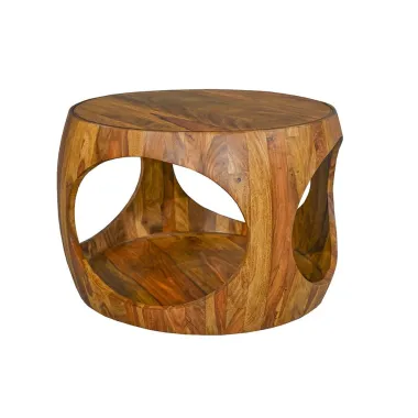 Invicta Stolik kawowy ORGANIC LOOP brązowy 60 x 38 x 38cm / 48822
