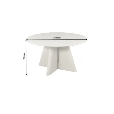 Invicta Stół do jadalni ORGANIKO beżowe 120 x 76 x 76cm / 48558