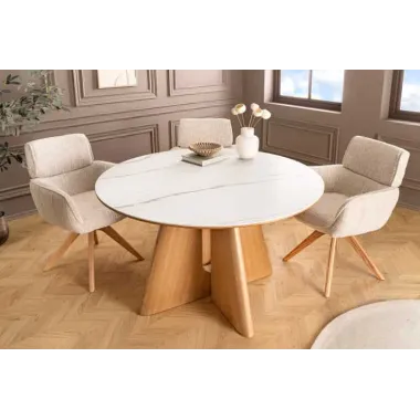 Invicta Stół do jadalni ORGANIKO brązowa 120 x 76 x 76cm / 48552