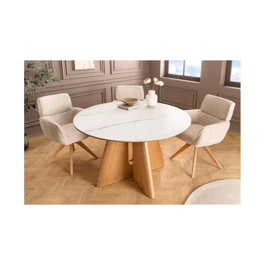 Invicta Stół do jadalni ORGANIKO brązowa 120 x 76 x 76cm / 48552