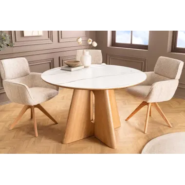 Invicta Stół do jadalni ORGANIKO brązowa 120 x 76 x 76cm / 48552