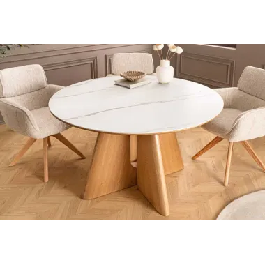 Invicta Stół do jadalni ORGANIKO brązowa 120 x 76 x 76cm / 48552