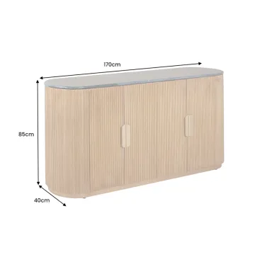Kare Komoda VENEZIANO mango brązowa 170 x 85 x 40cm / 49009