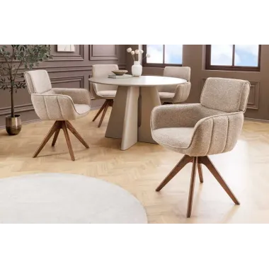 Invicta Krzesło tapicerowane UNIQUE 180° brązowy 62 x 88 x 65cm / 48562