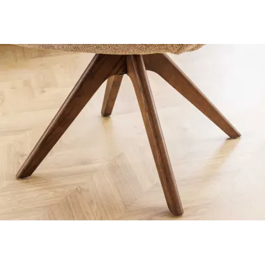 Invicta Krzesło tapicerowane UNIQUE 180° brązowy 62 x 88 x 65cm / 48562
