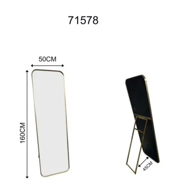 Kare Lustro stojące SIMPLY BRASS 50 x 160 x 3cm / 71578