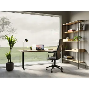 Kare Biurko z regulacją wysokości SYMPHONY naturalny dąb 160 x 70 - 120 x 80cm / 85249