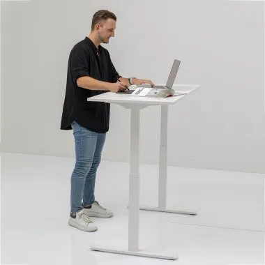 Kare Biurko z regulacją wysokości WHITE WHITE 140 x 70 - 120 x 70cm / 85123