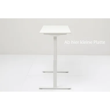 Kare Biurko z regulacją wysokości WHITE WHITE 140 x 70 - 120 x 70cm / 85123