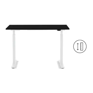 Kare Biurko z regulacją wysokości SMART WHITE BLACK 120 x 70 - 120 x 70cm / 85120