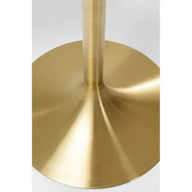 Kare Stół do jadalni INVITATION ceramic white brass Ø 120cm / 70493