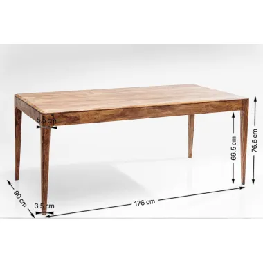 Kare Stół BROOKLYN mango naturalne 175 x 76 x 90cm / 81431
