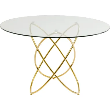 Kare Stół do jadalni MOLEKULAR gold Ø 120 x 76cm / 79621