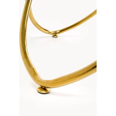Kare Stół do jadalni MOLEKULAR gold Ø 120 x 76cm / 79621