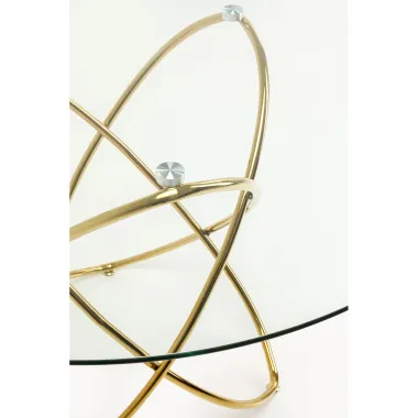 Kare Stół do jadalni MOLEKULAR gold Ø 120 x 76cm / 79621