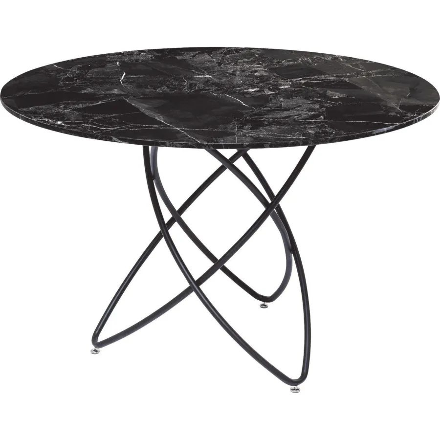 Stół do jadalni MOLEKULAR black marble Ø 120 x 76cm / 87958