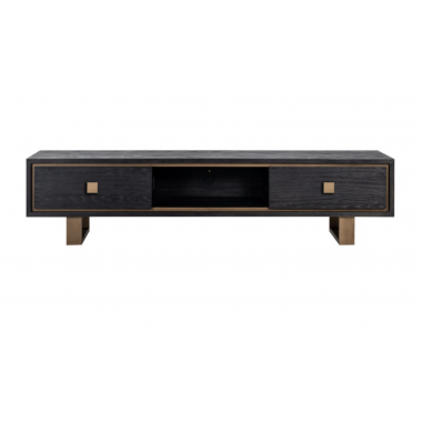 Szafka TV HUNTER 2 drzwiowa czarna 190 x 46 x 45cm / 7483