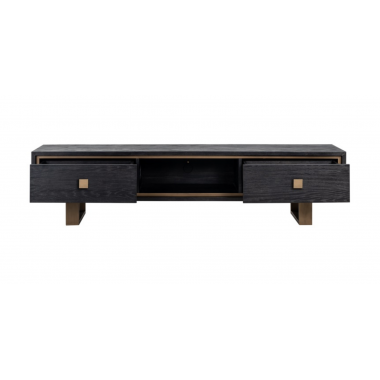 Szafka TV HUNTER 2 drzwiowa czarna 190 x 46 x 45cm / 7483