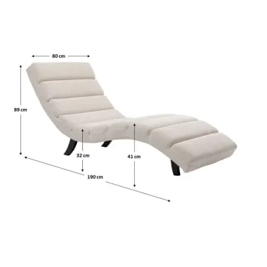 Kare Fotel Relaksacyjny BALOU Cream 190cm / 86180