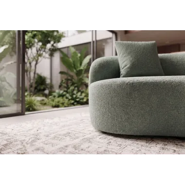 Invicta Sofa ATELIER L 3 osobowa zielony bouclé 230cm / 49130
