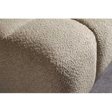 Invicta Sofa CLOUD 3 osobowa  XXL bouclé szampańsko szary 260 x 81 x 102cm / 44072