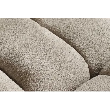 Invicta Sofa CLOUD 3 osobowa  XXL bouclé szampańsko szary 260 x 81 x 102cm / 44072