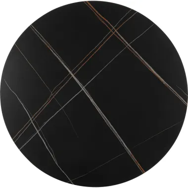 Kare Stół INVITATION ceramic black black Ø 120cm / 70496
