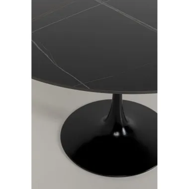 Kare Stół INVITATION ceramic black black Ø 120cm / 70496