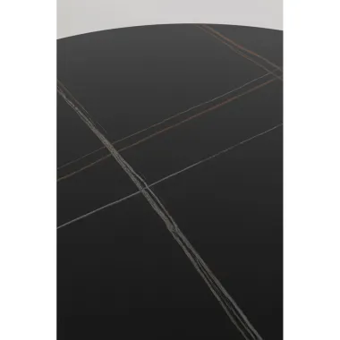 Kare Stół INVITATION ceramic black black Ø 120cm / 70496