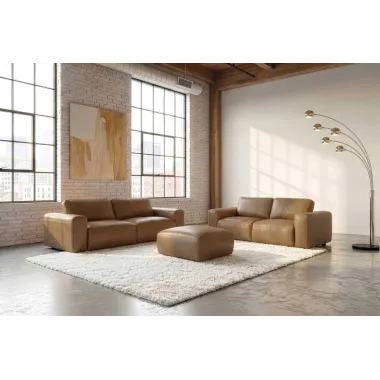 Invicta Sofa BIG GEORGE 3 osobowa koniak skóra naturalna 242 x 85 x 110cm / 48579