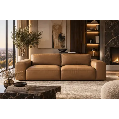 Invicta Pufa BIG GEORGE koniak skóra naturalna 94 x 42 x 74cm / 48579