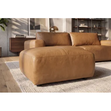 Invicta Pufa BIG GEORGE koniak skóra naturalna 94 x 42 x 74cm / 48579
