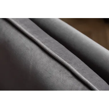 Invicta Sofa rozkładana Boutique szary aksamit 214 x 80 x 81cm / 40567
