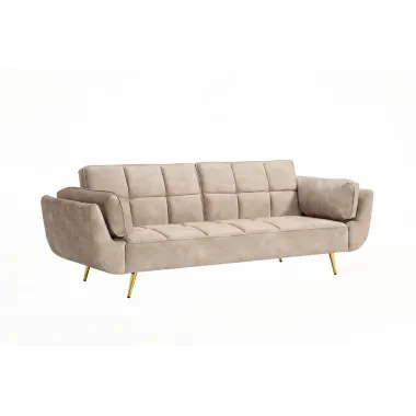 Invicta Sofa rozkładana Boutique szampański beż aksamit 214 x 80 x 81cm / 40567