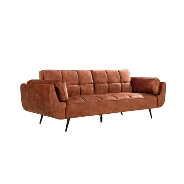 Invicta Sofa rozkładana Boutique rdzawy brąz 214 x 80 x 81cm / 49248