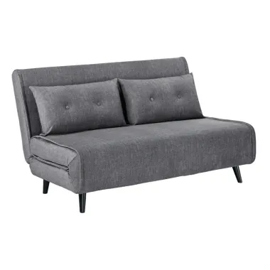 Invicta SMART MULTIFUNCTION Sofa rozkładana szary welur 140 x 83 x 90cm / 48810