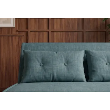 Invicta SMART MULTIFUNCTION Sofa rozkładana petrol welur 140 x 83 x 90cm / 48809