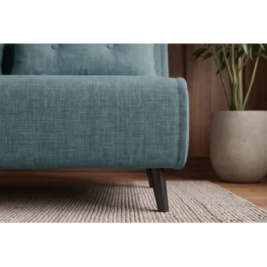 Invicta SMART MULTIFUNCTION Sofa rozkładana petrol welur 140 x 83 x 90cm / 48809